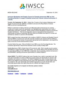 IWSCC RBC Media Release