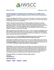 IWSCC RBC Media Release