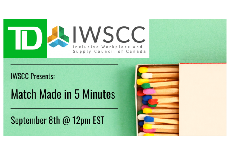 TD & IWSCC: Match Made in 5 Minutes, Sept 8th