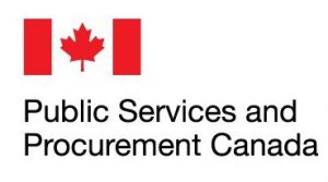 Canadian Flag, with title "Public Services and Procurement Canada"
