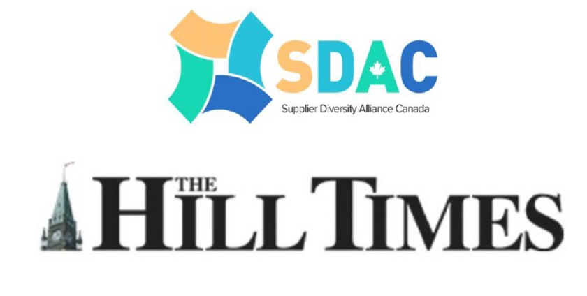 Logos of Supplier Diversity Alliance Canada and The Hill Times