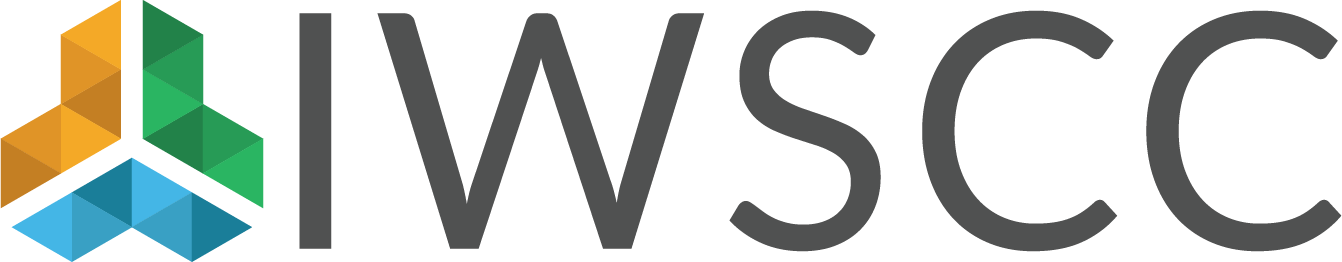 The IWSCC logo: A triangular pattern made up of smaller triangles in shades of blue, orange, and green.