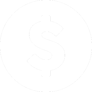 Icon: A dollar icon in a white circle.